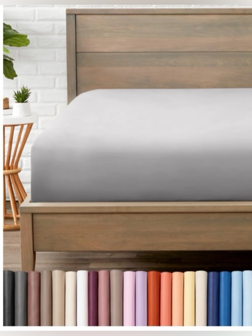FULL SIZE Fitted Sheet 1800 Ultra-Soft LIGHT GRAY
